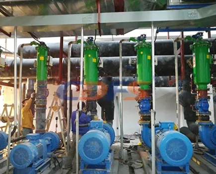 Filtration d'eau de refroidissement du bâtiment